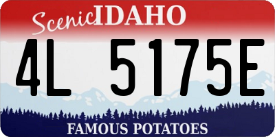 ID license plate 4L5175E