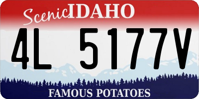 ID license plate 4L5177V