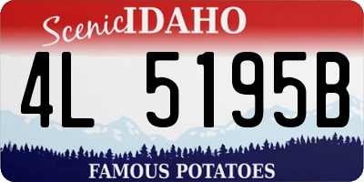 ID license plate 4L5195B