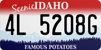 ID license plate 4L5208G