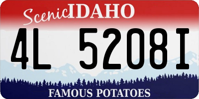 ID license plate 4L5208I