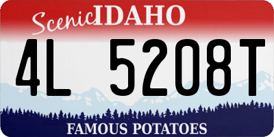 ID license plate 4L5208T