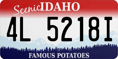 ID license plate 4L5218I