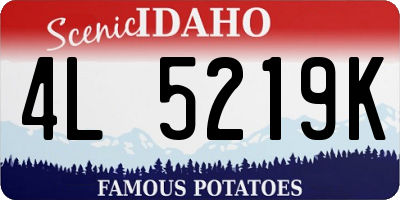 ID license plate 4L5219K