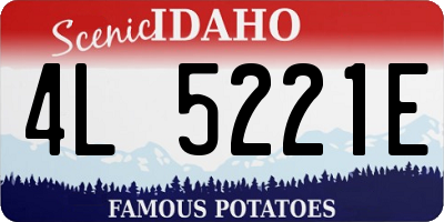 ID license plate 4L5221E