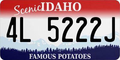 ID license plate 4L5222J