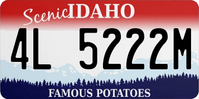 ID license plate 4L5222M