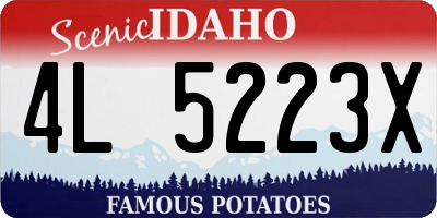 ID license plate 4L5223X