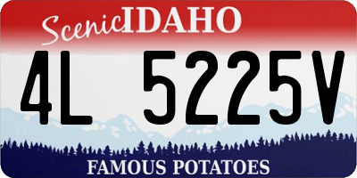 ID license plate 4L5225V