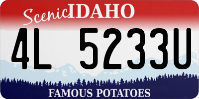 ID license plate 4L5233U