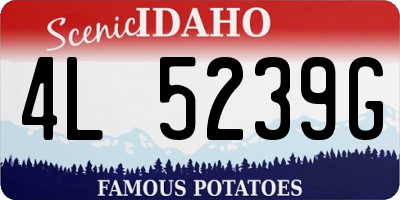 ID license plate 4L5239G