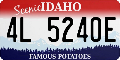 ID license plate 4L5240E