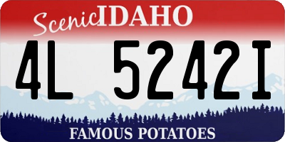 ID license plate 4L5242I