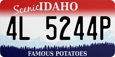 ID license plate 4L5244P
