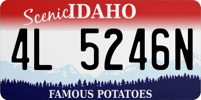 ID license plate 4L5246N