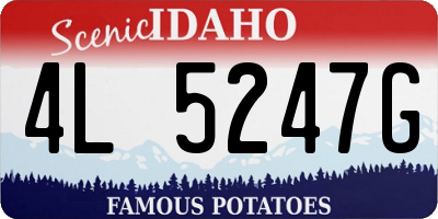 ID license plate 4L5247G