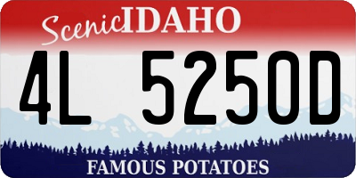 ID license plate 4L5250D