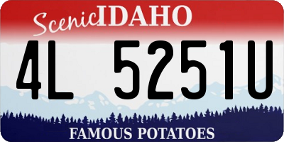 ID license plate 4L5251U