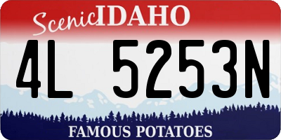 ID license plate 4L5253N
