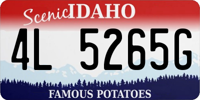 ID license plate 4L5265G