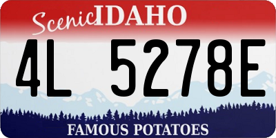 ID license plate 4L5278E