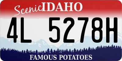 ID license plate 4L5278H