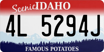 ID license plate 4L5294J