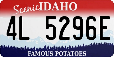 ID license plate 4L5296E