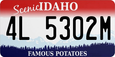ID license plate 4L5302M