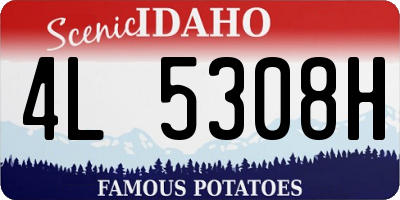 ID license plate 4L5308H