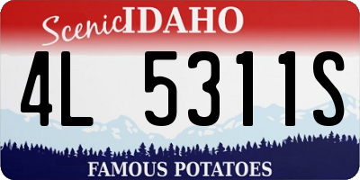 ID license plate 4L5311S