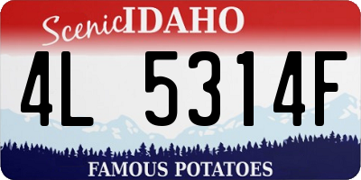 ID license plate 4L5314F