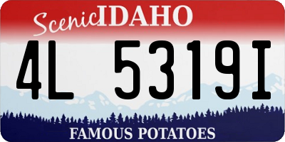 ID license plate 4L5319I