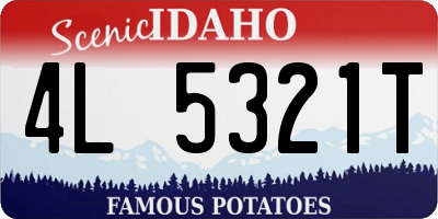 ID license plate 4L5321T