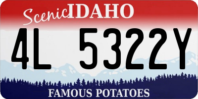 ID license plate 4L5322Y