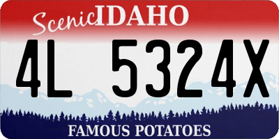 ID license plate 4L5324X