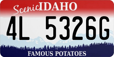 ID license plate 4L5326G