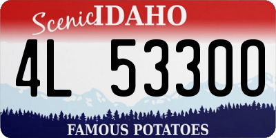 ID license plate 4L5330O