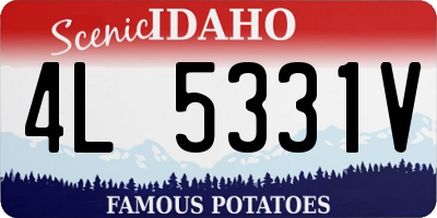 ID license plate 4L5331V