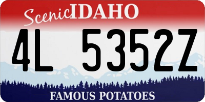 ID license plate 4L5352Z