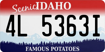 ID license plate 4L5363I