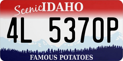 ID license plate 4L5370P