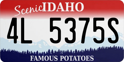 ID license plate 4L5375S