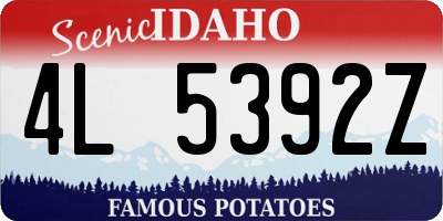 ID license plate 4L5392Z