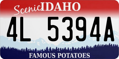 ID license plate 4L5394A