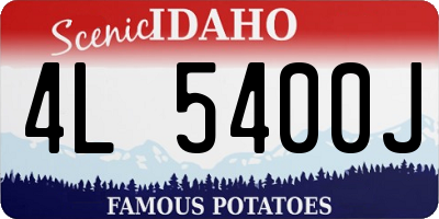 ID license plate 4L5400J