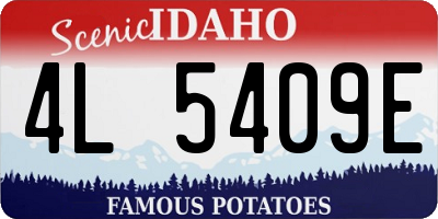 ID license plate 4L5409E