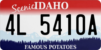 ID license plate 4L5410A