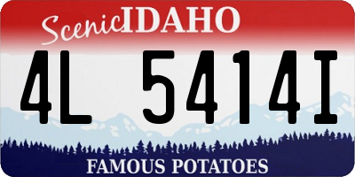 ID license plate 4L5414I