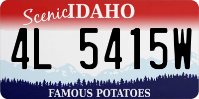 ID license plate 4L5415W